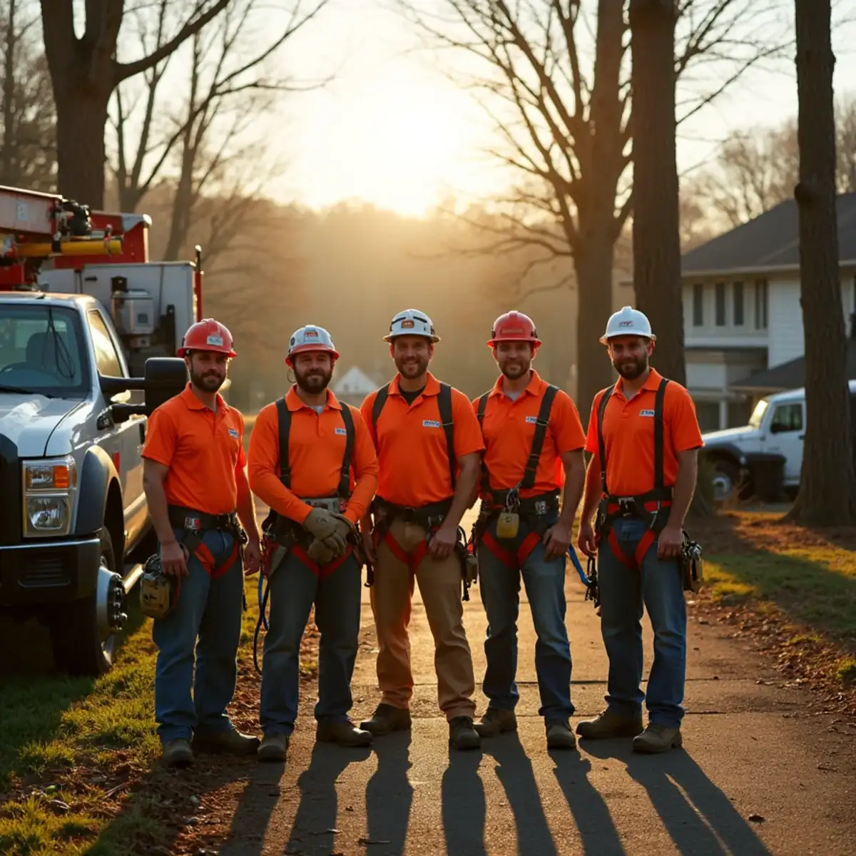 Rig Line Tree Service crew and equipment in the Blue Ridge foothills of Westminster SC