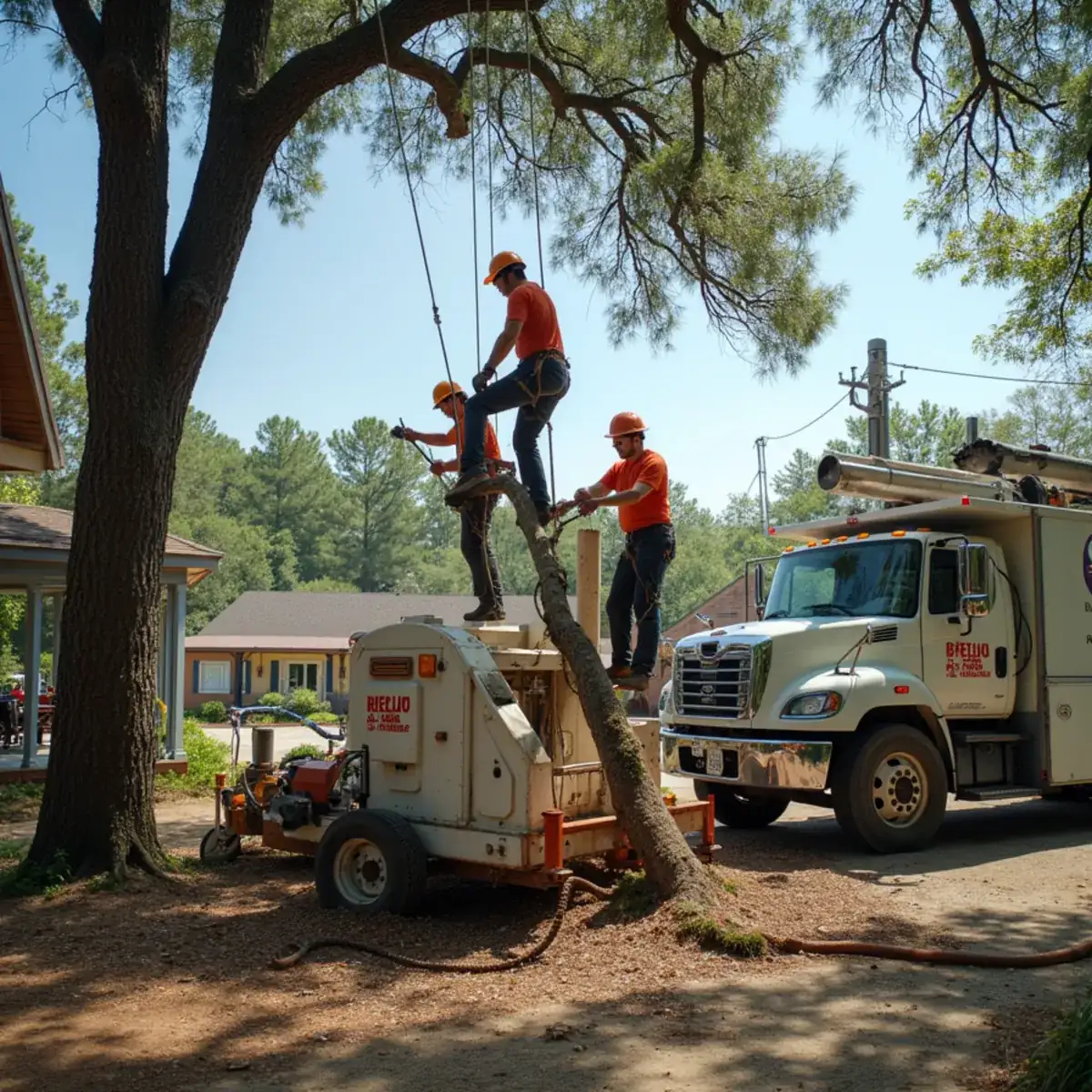 Rig Line Tree Service crew performing tree work in Belton, SC