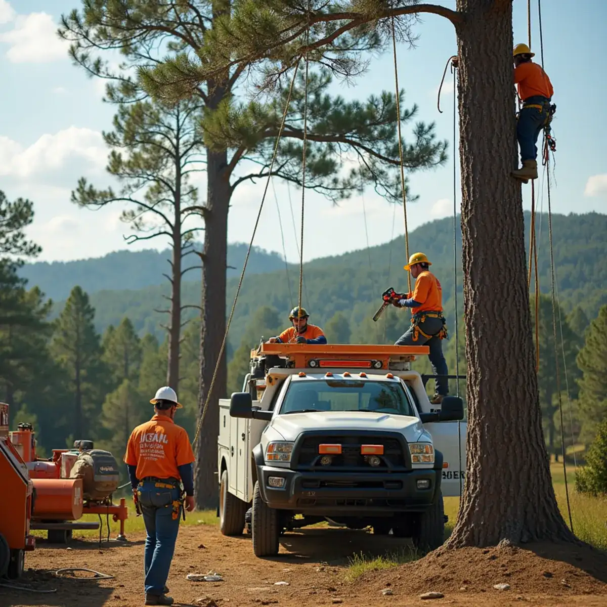 Rig Line Tree Service crew performing tree work in Campobello, SC