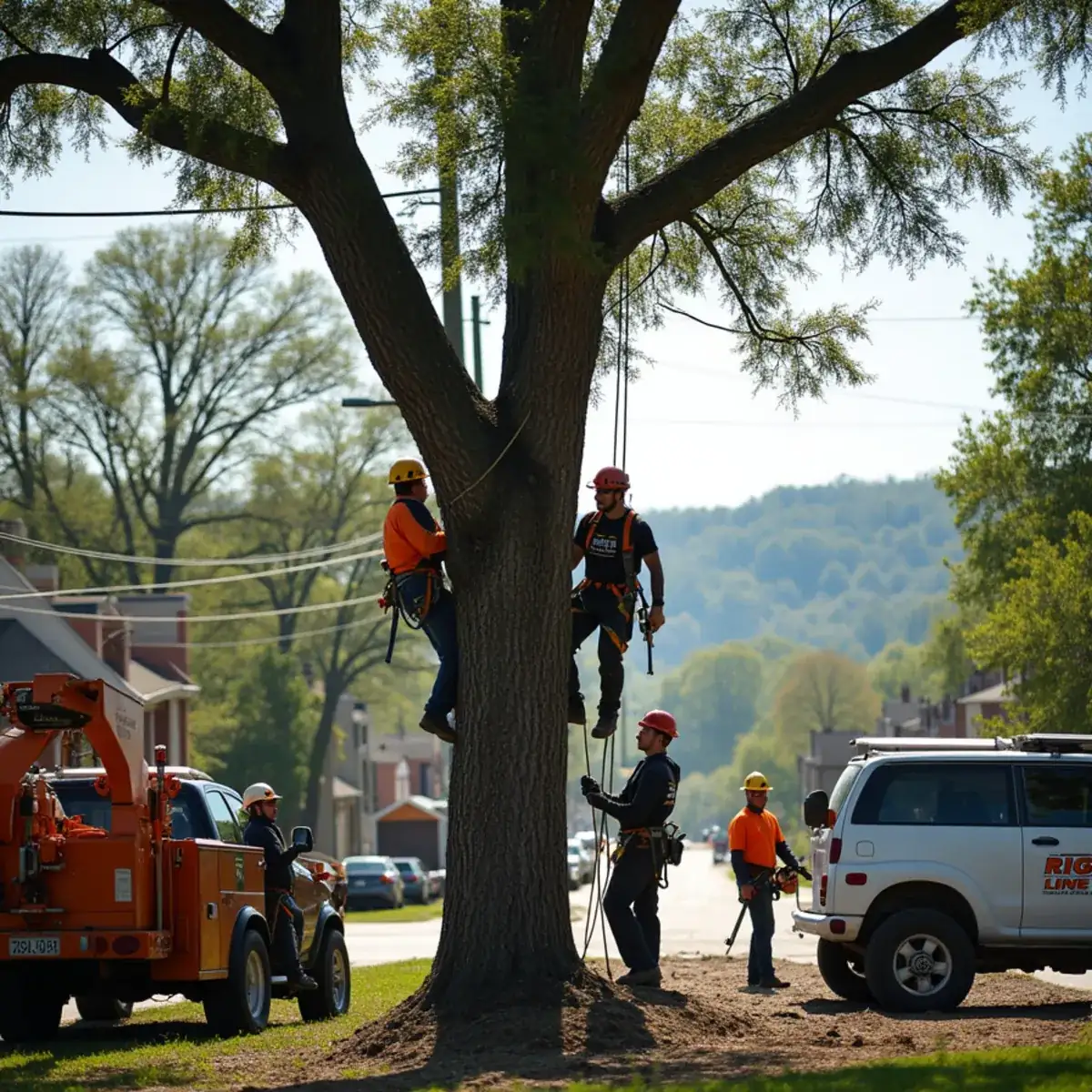 Rig Line Tree Service crew performing tree work in Central, SC
