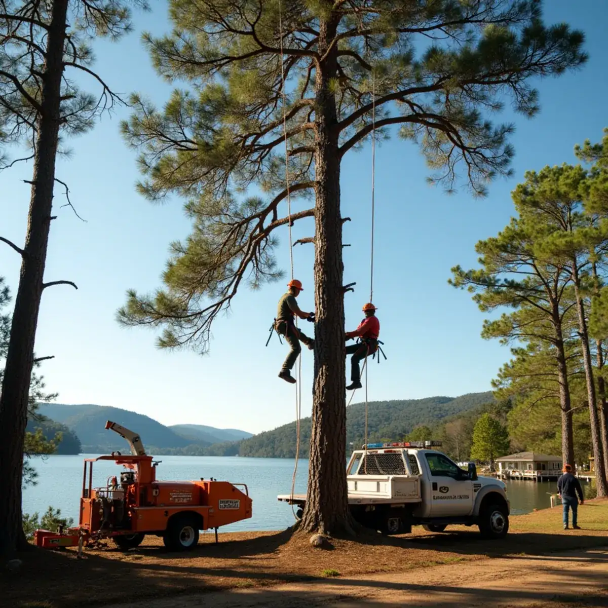 Rig Line Tree Service crew performing tree work in Chapin, SC