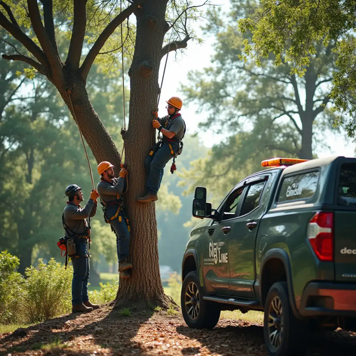 Rig Line Tree Service crew performing tree work in Columbia, SC