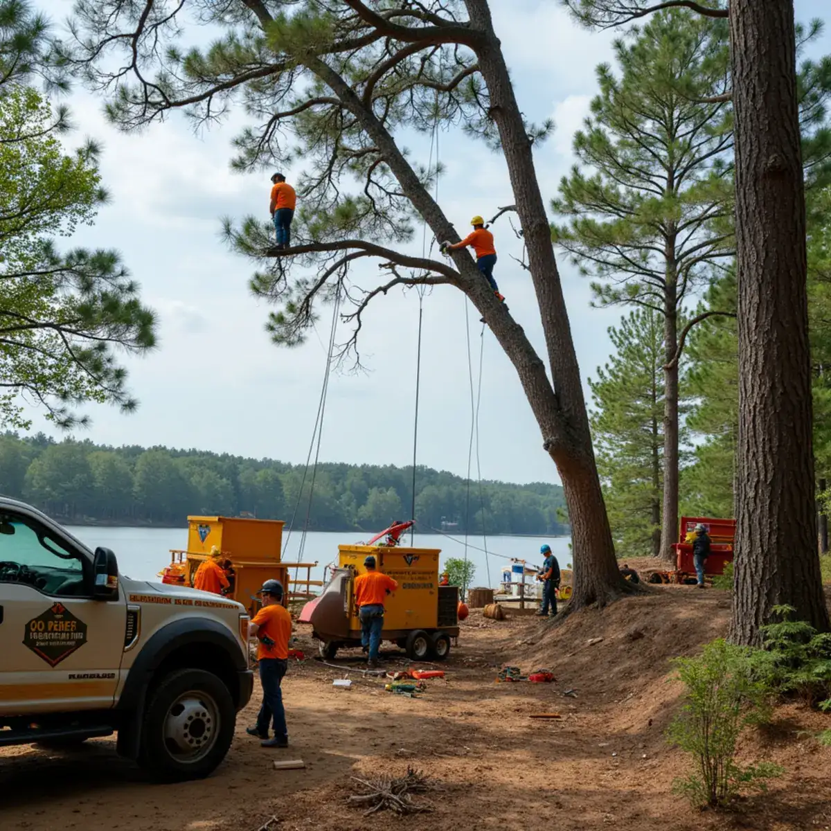 Rig Line Tree Service crew performing tree work in Fair Play, SC