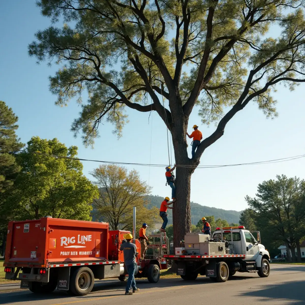 Rig Line Tree Service crew performing tree work in Florence, SC