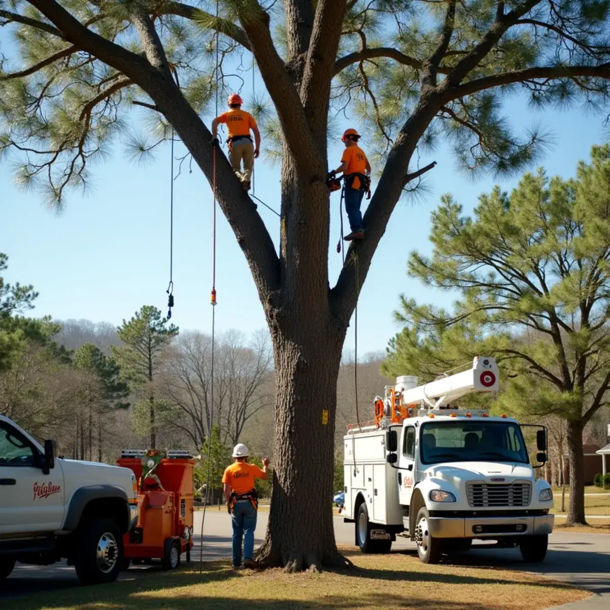 Rig Line Tree Service crew performing tree work in Fort Mill, SC