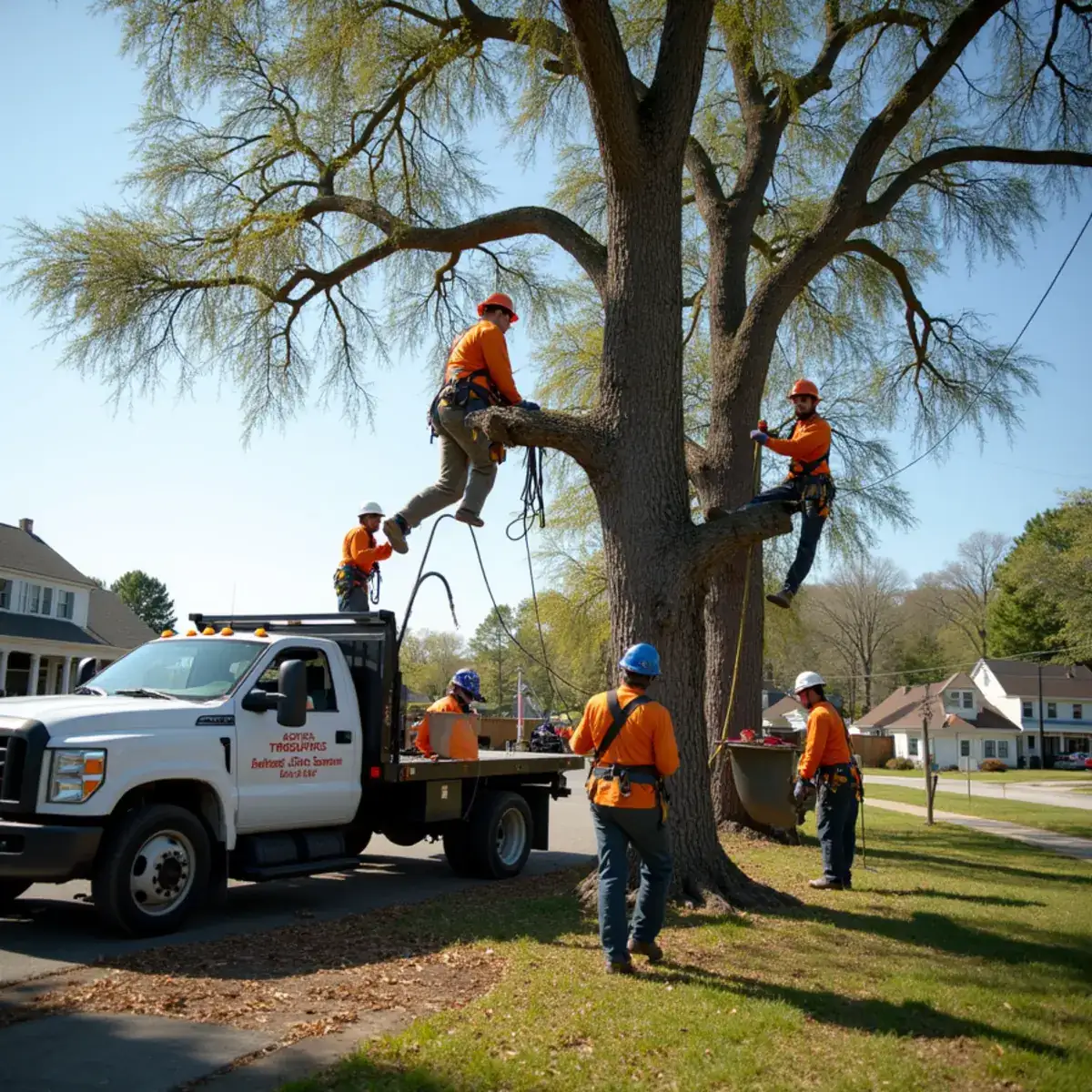 Rig Line Tree Service crew performing tree work in Fountain Inn, SC