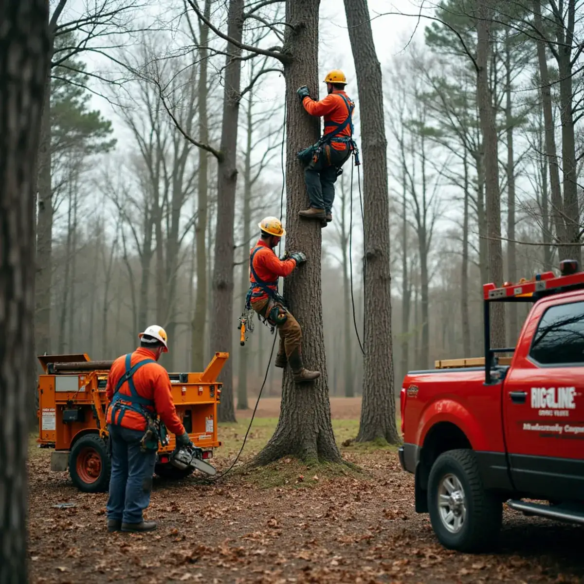 Rig Line Tree Service crew performing tree work in Gaffney, SC
