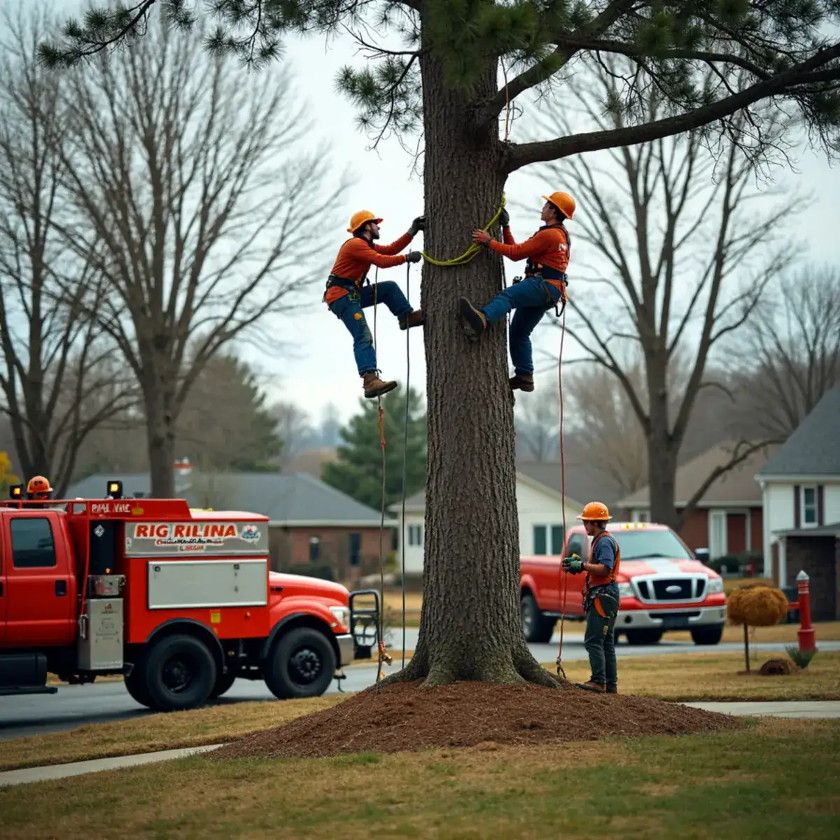Rig Line Tree Service crew performing tree work in Greer, SC