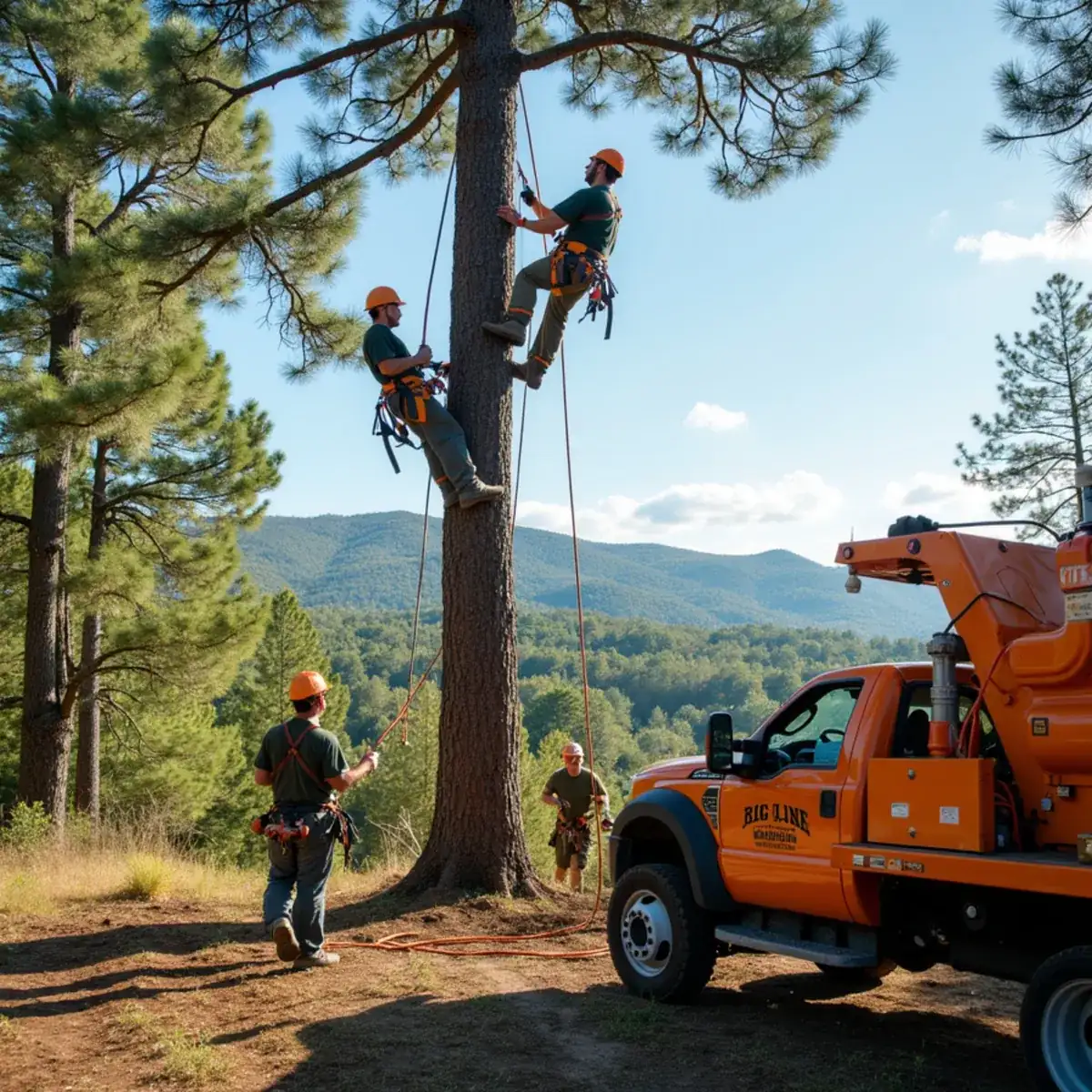 Rig Line Tree Service crew performing tree work in Inman, SC