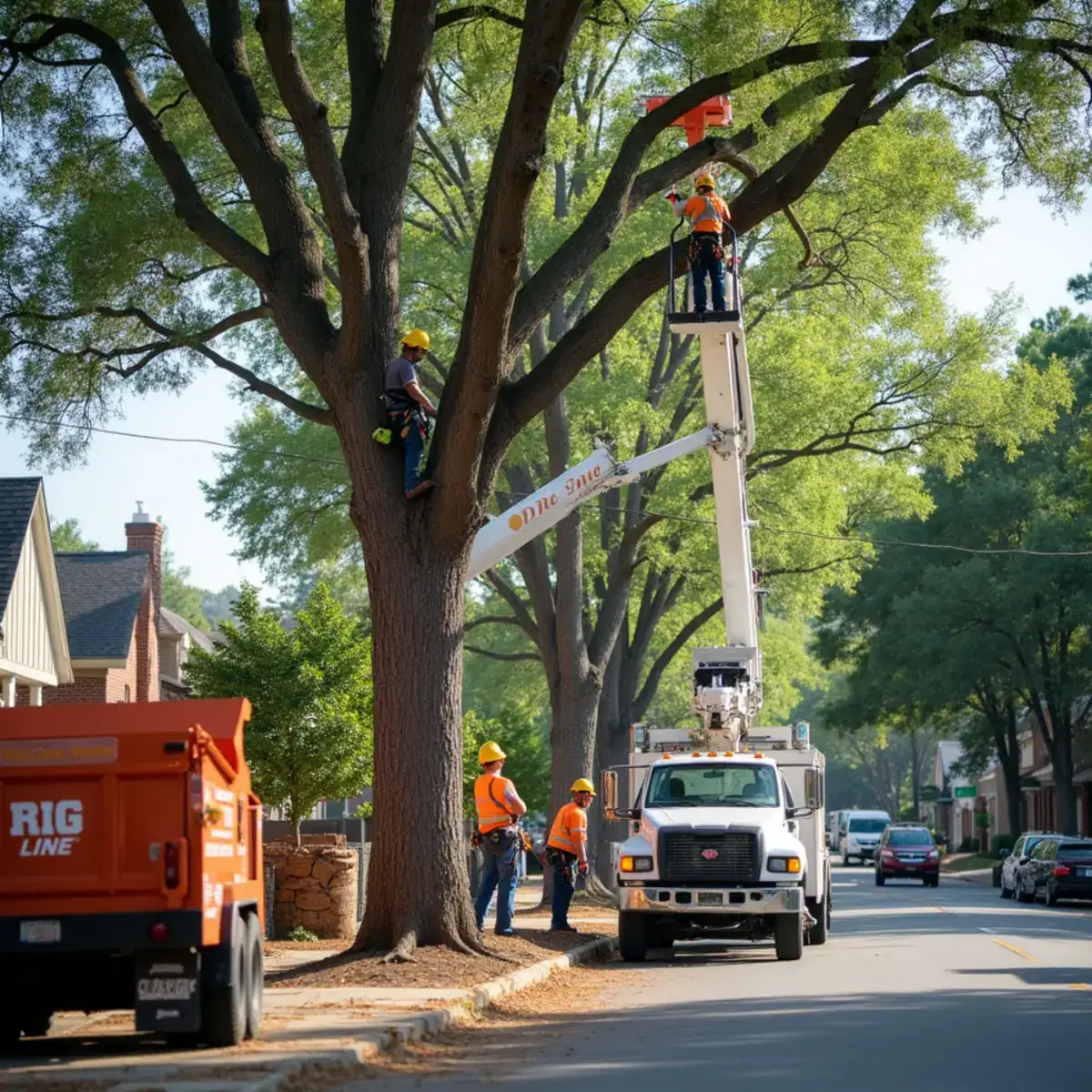Rig Line Tree Service crew performing tree work in Mauldin, SC
