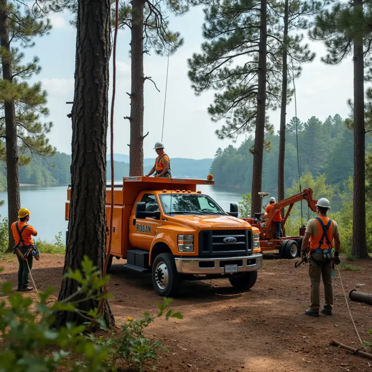 Rig Line Tree Service crew performing tree work in McCormick, SC