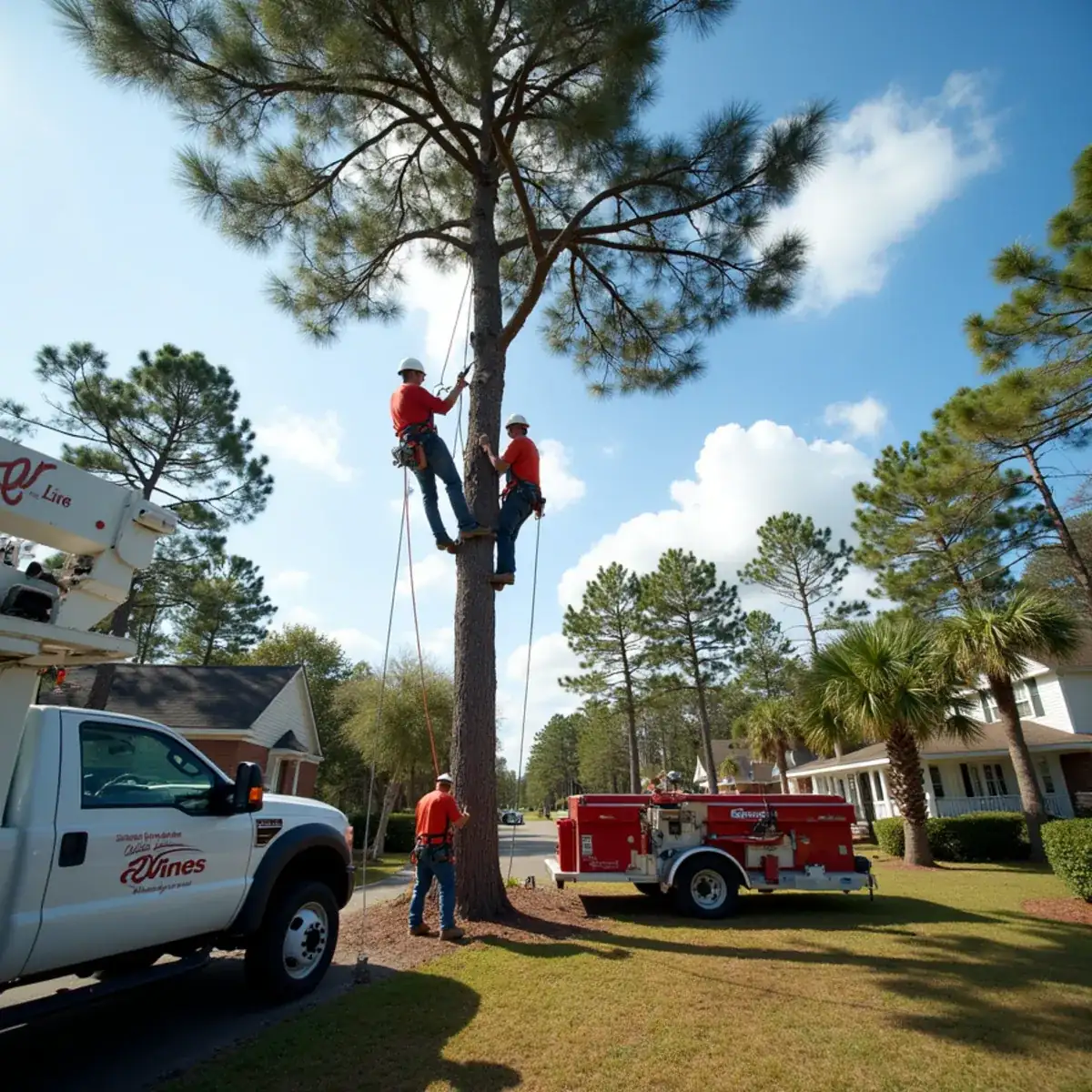 Rig Line Tree Service crew performing tree work in Myrtle Beach, SC