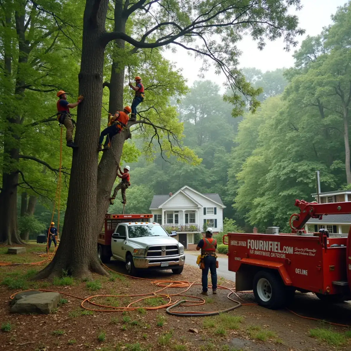 Rig Line Tree Service crew performing tree work in Pickens, SC