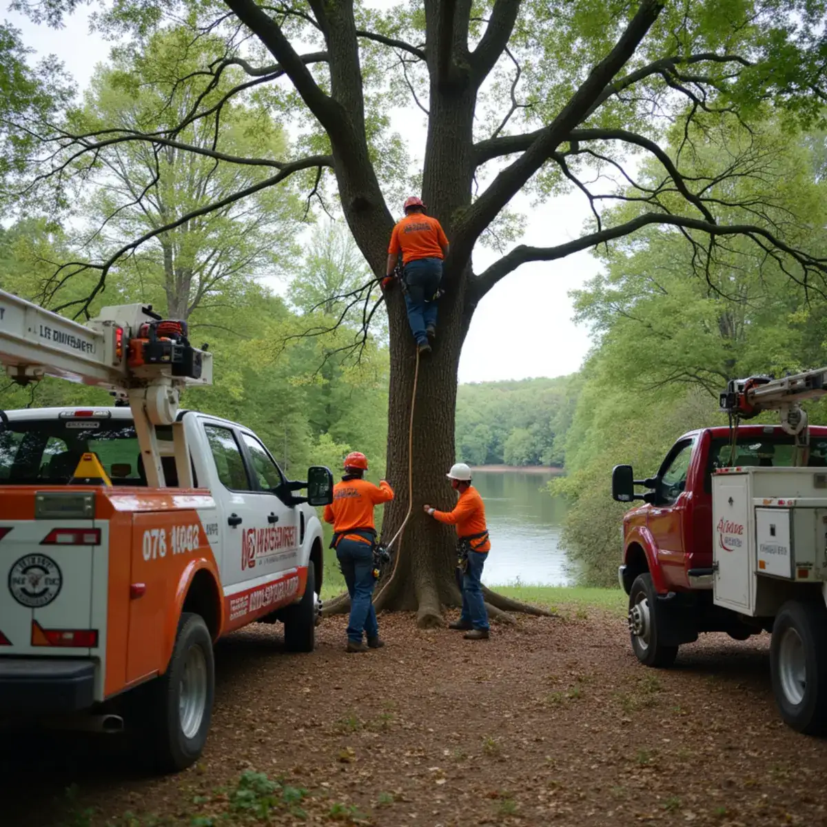 Rig Line Tree Service crew performing tree work in Piedmont, SC