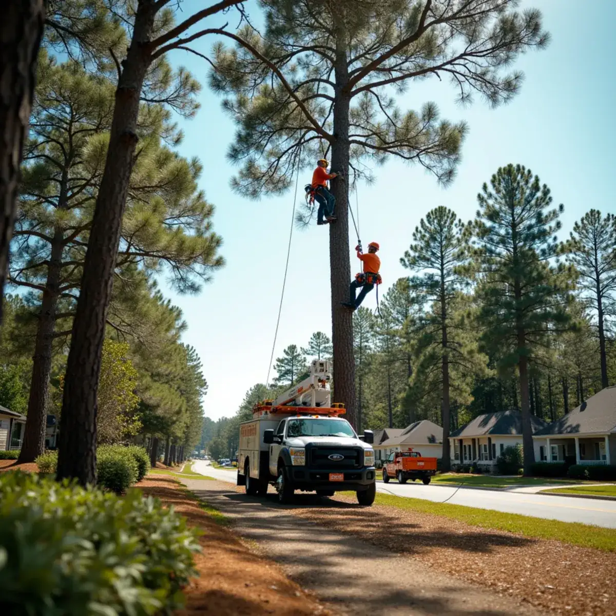 Rig Line Tree Service crew performing tree work in Seneca, SC