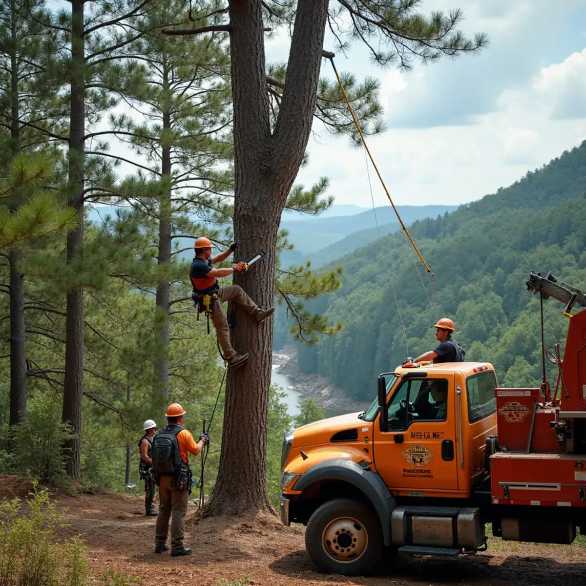 Rig Line Tree Service crew performing tree work in Slater-Marietta, SC