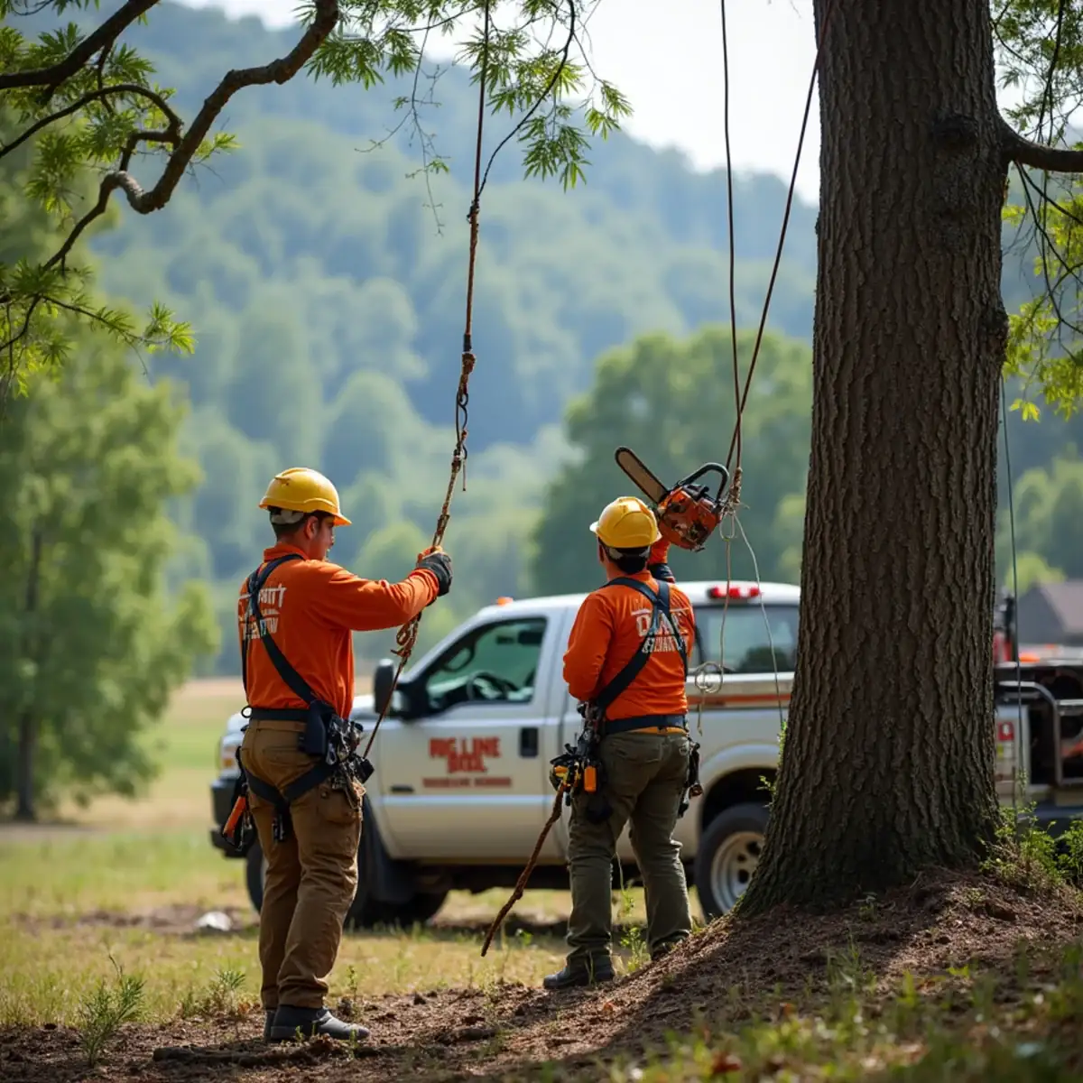 Rig Line Tree Service crew performing tree work in Tamassee, SC