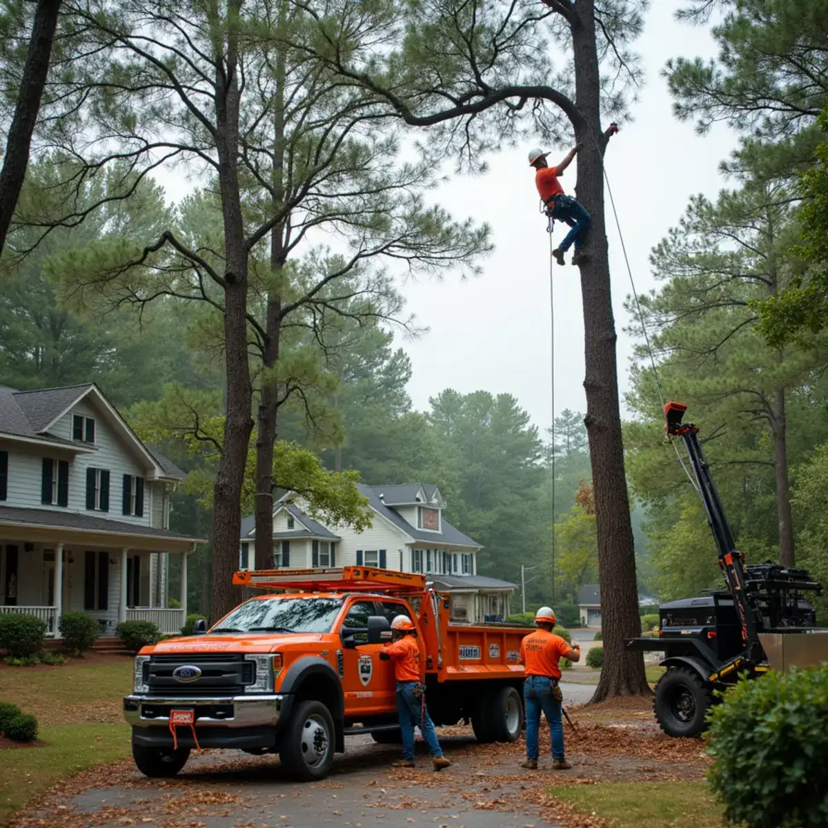 Rig Line Tree Service crew performing tree work in Travelers Rest, SC