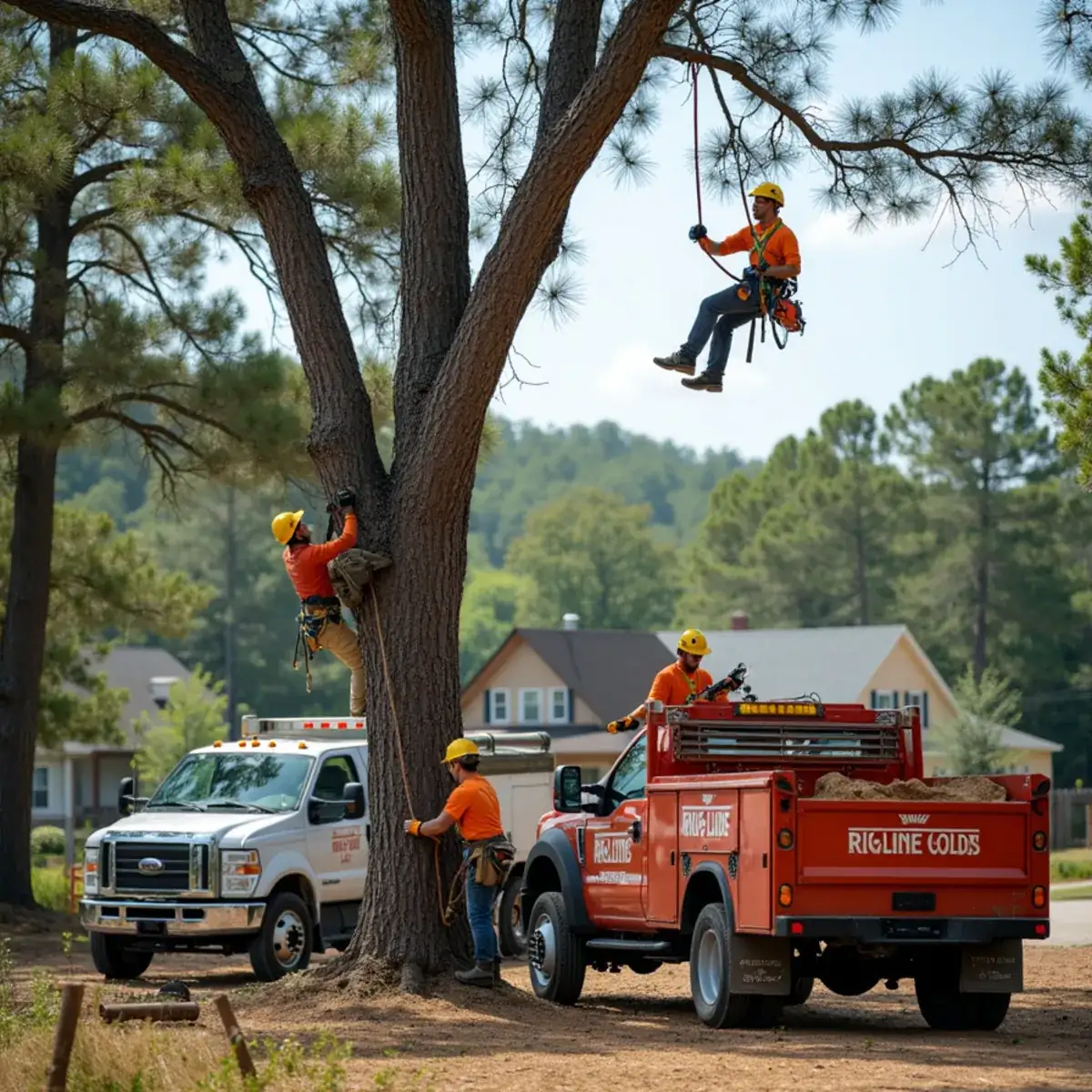 Rig Line Tree Service crew performing tree work in Union, SC