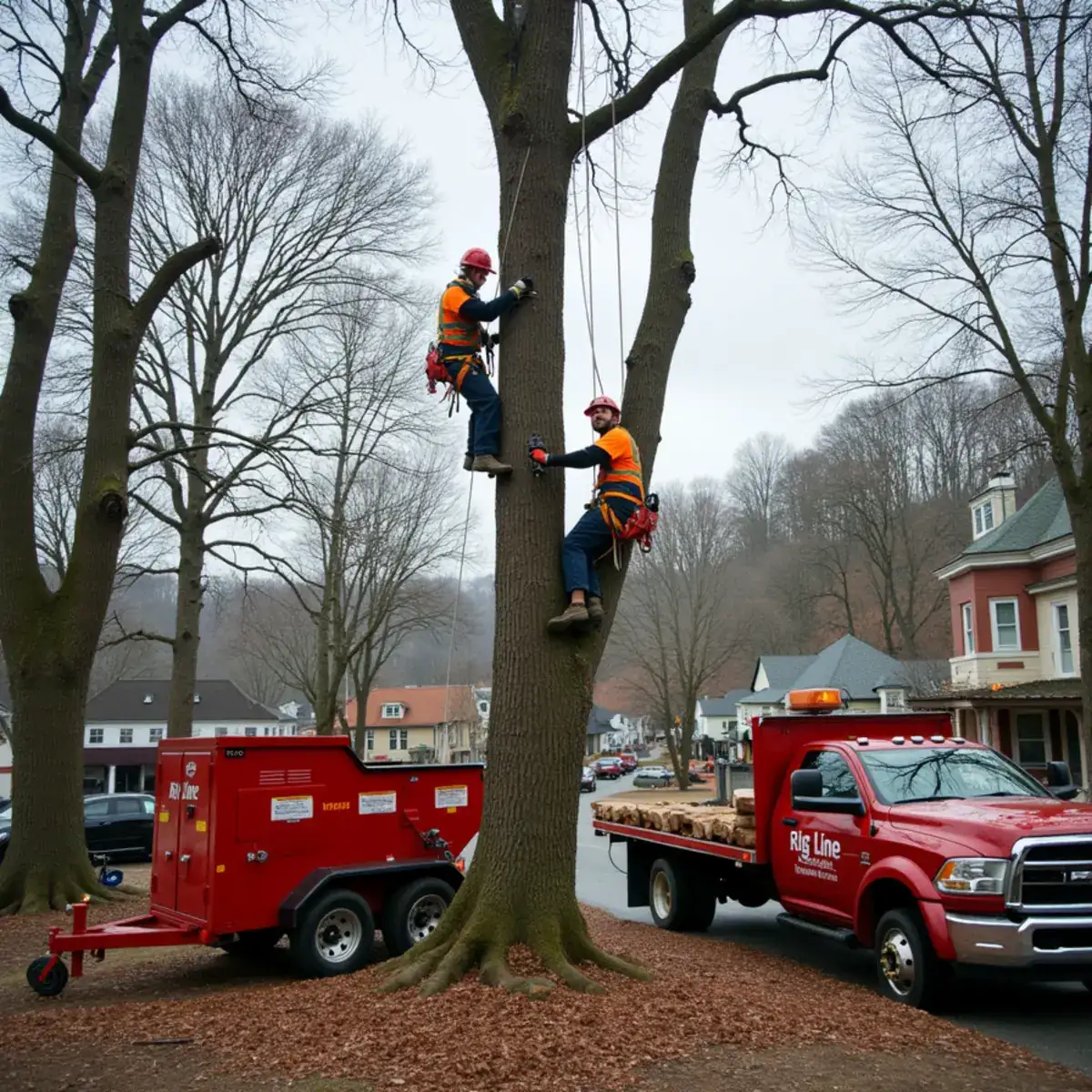 Rig Line Tree Service crew performing tree work in Walhalla, SC