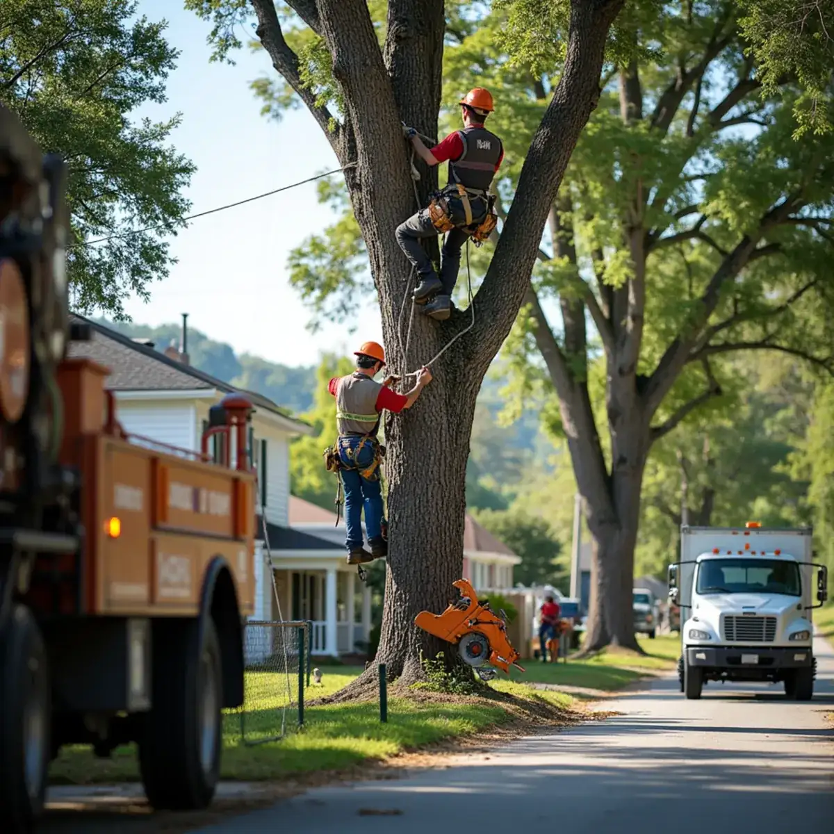 Rig Line Tree Service crew performing tree work in West Pelzer, SC