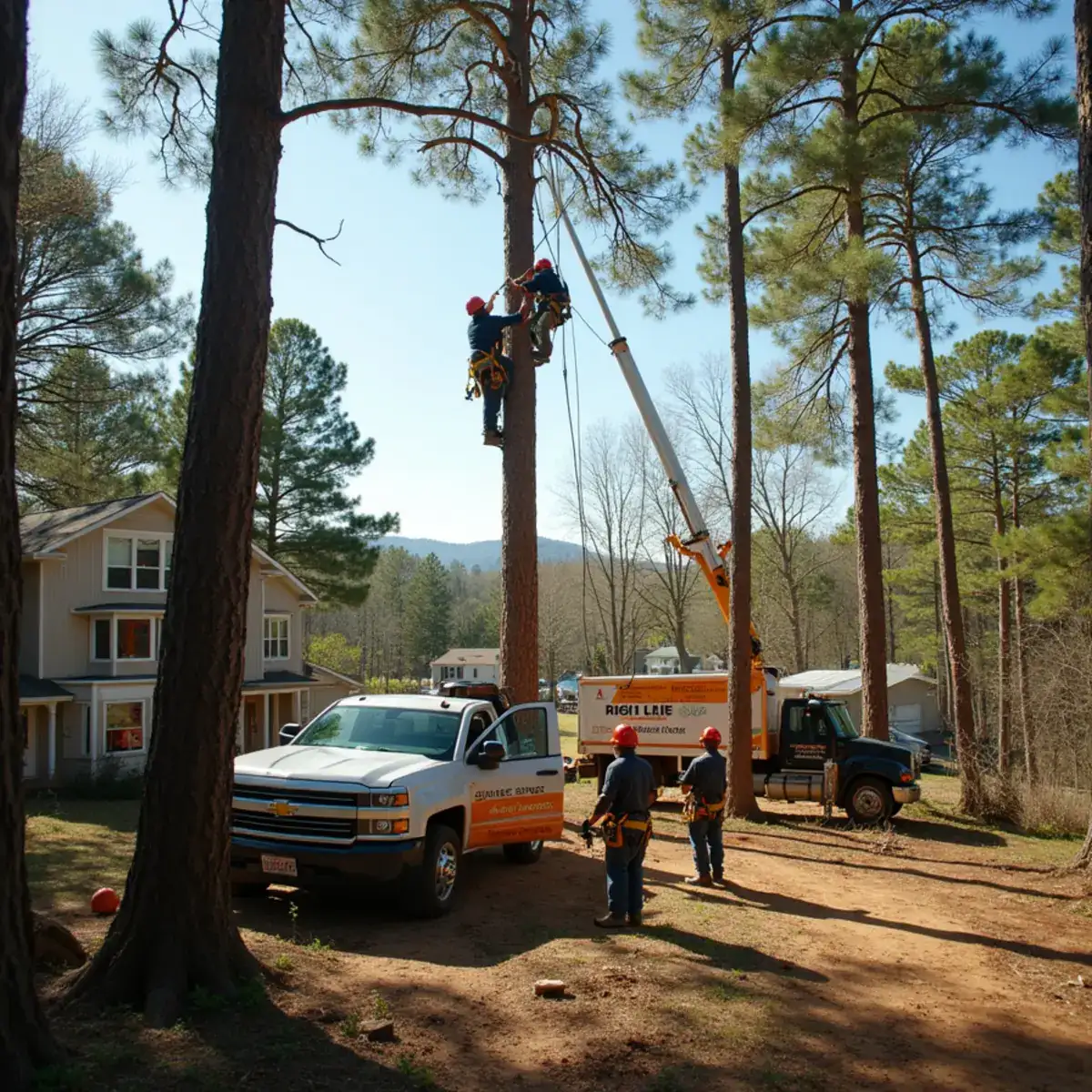 Rig Line Tree Service crew performing tree work in West Union, SC