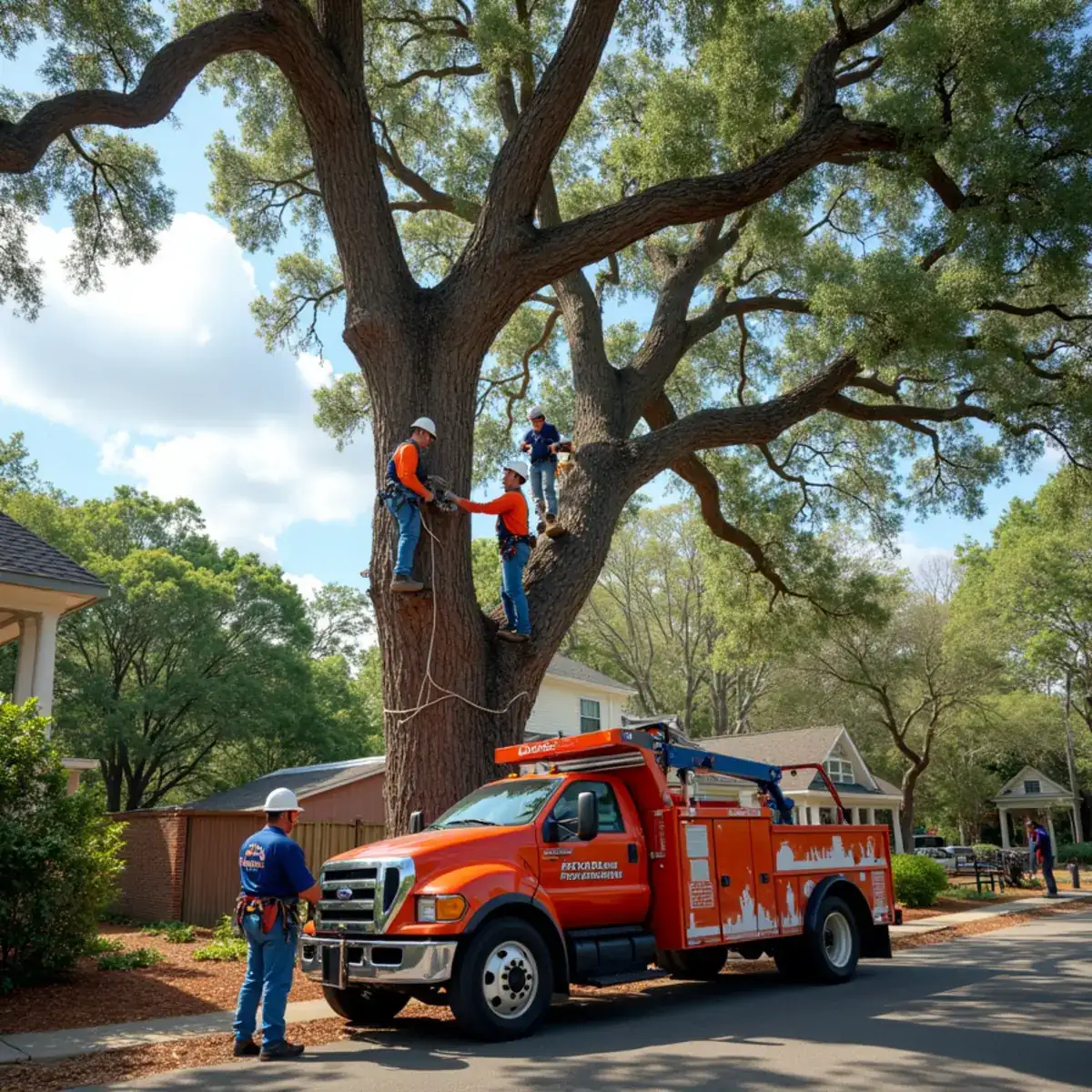 Rig Line Tree Service crew performing tree work in Williamston, SC